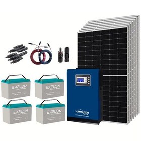 Resim Veratech Güneş Enerjisi Bağ Evi Solar Paketi 5kva İnverter 400w Güneş Paneli 100ah Jel Akü 