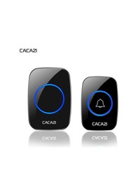 Resim Cacazi Kablosuz Uzaktan Kumandalı Led Kapı Zili Siyah 