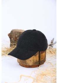 Resim Füme Kışlık Kaşe Beyzbol Şapka Kep 