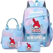 Resim Maxaccess Sanrio My Melody Kişiselleştirilmis Multicolor Blue Fireworks Okul Sırt Çantası 3lü Set Multicolor 