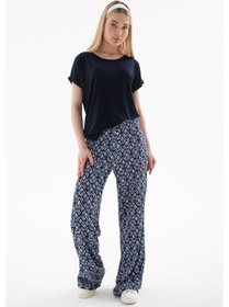 Resim Fashion Friends Bayan Pantolon 25y0179k1 Mavi Mavi 