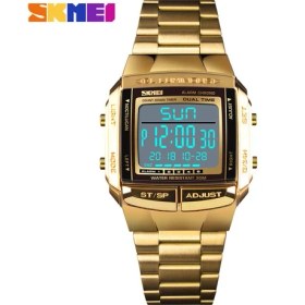 Resim Hanyang Altın Iş Izle Erkekler Dijital Saat Çalar Saat Geri Sayım Izle Arka Işık Elektronik Saat Moda Açık Relogio Masculino (Yurt Dışından) 