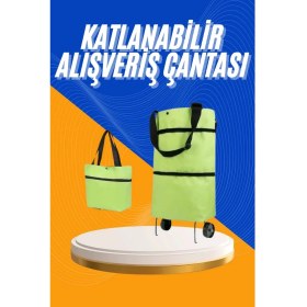 Resim MiraLive Alışveriş Çantası Katlanabilir Pazar Arabası Tekerlekli Pazar Arabası Katlanabilir 