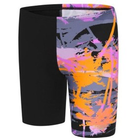 Resim Speedo Allover Dijital Jammer Çocuk Yüzücü Mayosu Çok Renkli 