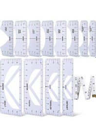 Resim 13 Parça Tişört Cetvel Rehberi Seti, Tişört Cetvel Aracı, Kendin Yap Baskı 