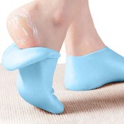 Resim Çatlak Topuklar İçin Silikon Çorap - Ergonomik Tasarımlı Nemlendirici Ayak Bakımı, Ölü Deri Bej Peeling ve Önleme, Kokusuz Nemlendirici Çoraplar Kuru Ayak Koruma, Rahat Oturma, Esnek Malzeme, Güzellik Rejimi 