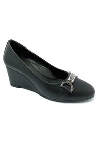 Resim Punto 312213 Siyah Dolgu Taban Kadın Ayakkabı 