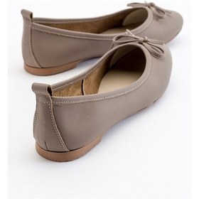 Resim Luvishoes Cilt Hakiki Deri Kadın Babet Ayakkabı 01 Taş 