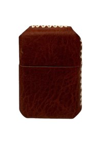 Resim Handmade El Yapımı Hakiki Deri Zippo Modeli Çakmak Tobacco 