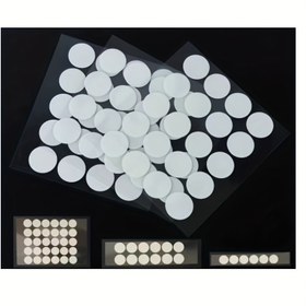 Resim 100 Adet Şeffaf Nano Çift Taraflı Yapışkan Noktalar - İz Bırakmayan, Su Geçirmez, Çıkarılabilir Dairesel Akrilik Bant Plastik Yüzeyler & Daha Fazlası İçin 