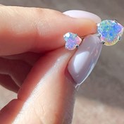 Resim 1 adet Çift Lazer Renkli Aşk Kalp Göbek Düğmesi Yüzük Boho Tarzı Paslanmaz Çelik Göbek Tırnağı 