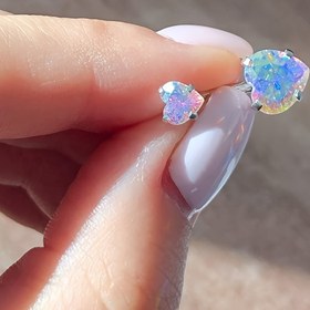 Resim 1 adet Çift Lazer Renkli Aşk Kalp Göbek Düğmesi Yüzük Boho Tarzı Paslanmaz Çelik Göbek Tırnağı 