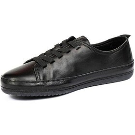 Resim 57708 Siyah Deri Kadın Günlük Casual Ayakkabı Siyah 