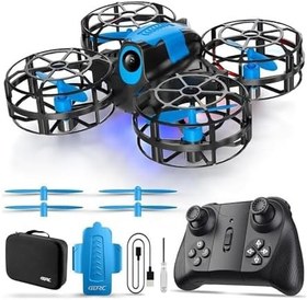 Resim Uzaktan Kumandalı Mini Drone Işıklı Şarjlı Takla Atabilen 360° Dönüş Yapabilen Otomatik İniş Kalkış Hobi Drone 8-10 Dakika Kullanım Süresi 