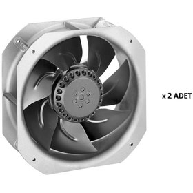 Resim 2'li EBMPAPST 225x225x80 mm W2E200-HK38-01 230 AC Aksiyal Kompakt Fan 