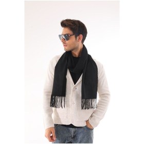 Resim Ritagarcia Unisex Yumuşak Dokulu Siyah Atkı Siyah 