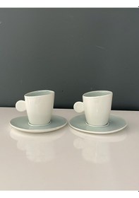 Resim Tantitoni Round Mavi Porselen 2 Li Fincan Seti 90ml Mavi 