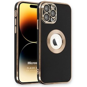 Resim Apple Iphone 14 Pro Max Kılıf Flash Stamp Siyah 