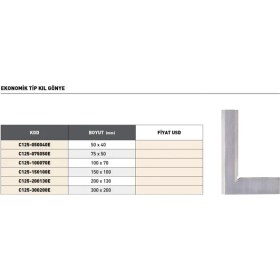 Resim Fett 50X 40MM Pld Ekonomik Tip Kıl Gönye 