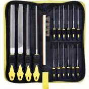 Resim 13 adet Metal Dosya Seti, Büyük Düz Dosya/Yarım Yuvarlak Dosya ve 10 adet İğne Dosyaları ile Temizleme Fırçası, Yüksek Mukavemetli Alaşım Çelik, Hassas Şekillendirme ve Oyma Araçları, Ergonomik Tutma - Dayanıklı, Metal, Ahşap, Cam ve Takı İşleme için Uygun - Çeşitli Raft İğneleri ve Dosyaları İçerir, El Sanatları Araçları 