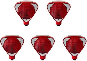 Resim Hayat Trafik - Solar Flaşörlü Ledli Lamba Seti Kırmızı 5 Adet 