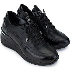 Resim Tamer Tanca Kadın Hakiki Deri Siyah Rugan Casual Ayakkabı 599 0127-401 Bn Ayk Sk24-25 Syh Rgn/syh Dr Siyah Rugan 