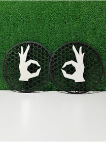Resim TREND 20CM Midrange Kapağı Ahşap Mdf Hoparlör Koruma Kapağı 