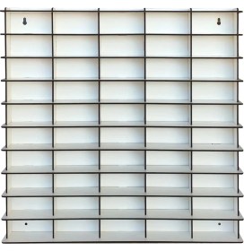 Resim 1/64 Hobi Araba Rafı Beyaz 50'li (Hot Wheels, Matchbox) 