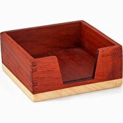 Resim WOODSAKA Not Kağıdı Kutusu - Paduk ve Akça Ağaçlarından 