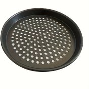 Resim Ticari Sınıf Ağır Hizmet Karbon Çelik Pizza Pişirme Tepsisi - Eşit Pişirme için Delikli Büyük Yuvarlak Pizza Tavası, Fırın, Izgara & Barbekü Kullanımı İçin - Dayanıklı Restoran ve Ev Mutfak Gereci, Sağlam Mutfak Eşyası, Profesyonel Mutfak Aracı, Yüksek Kaliteli Yapım, Ticari Mutfaklar 