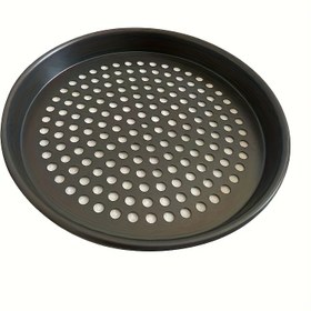 Resim Ticari Sınıf Ağır Hizmet Karbon Çelik Pizza Pişirme Tepsisi - Eşit Pişirme için Delikli Büyük Yuvarlak Pizza Tavası, Fırın, Izgara & Barbekü Kullanımı İçin - Dayanıklı Restoran ve Ev Mutfak Gereci, Sağlam Mutfak Eşyası, Profesyonel Mutfak Aracı, Yüksek Kaliteli Yapım, Ticari Mutfaklar 