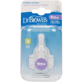 Resim Dr Browns 4. Seviye Dar Ağız Silikon Biberon Emziği İkili 9m+ STD - STD / STD 