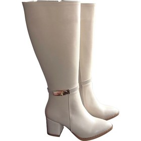 Resim Biçomi Jeoli Bej Cilt Topuklu Çizme Çok Renkli 