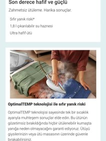 Resim Philips 7000 Seri Buhar Kazanlı Ütü | Güçlü Buhar Teknolojisi | OptimalTEMP Sıfır Yanık Riski 