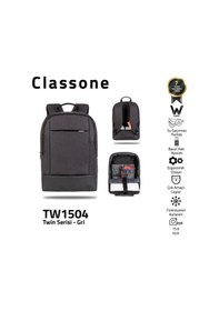 Resim Classone Bp-Tw1504 Twincolor 15.6" N.Çantası-Gri 