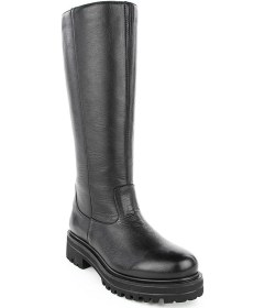 Resim Muya Chadwick 6 Nokta Anatomik Taban Topuk Dikeni Fermuarlı Hakiki Deri Kadın Çizme Siyah 