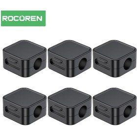 Resim Rocoren Manyetik Kablo Düzenleyici Ve Tutucu Klips Seti Siyah 