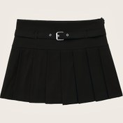 Resim Ayarlanabilir Bel ile Kadınların Günlük Etekleri - Gri, Tüm Mevsimler, Rahat Giyim | Şık Etek | Fonksiyonel Bel 