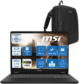 Resim MSI Prestıgepro 14 U7-255H 48GB 4tb SSD RTX4050/6GB 14" Full Hd+ 144Hz Ips-Level WIN11 Home Z076TRH15 