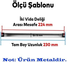 Resim 10 Adet Bihter Düz Mobilya Mutfak Dolabı Çekmece Dolap Kapak Kulpu Kulpları Kulbu Krom 224 Mm Metal 
