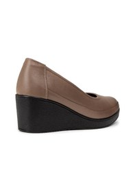 Resim Deery Kadın Vizon Renk Hakiki Deri Dolgu Topuk Günlük Ayakkabı - N6002zvznc01 Vizon 