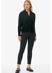 Resim Polo Yaka Cepli Triko Kazak - Siyah 