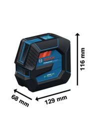Resim Bosch GLL 20-22 G Yeşil Lazer Terazi Mıknatıslı ve Tripod Sehpalı Çapraz Çizgili 