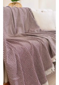 Resim Tabu Home Dokuma Cozy Comfort Bordo Koltuk Örtüsü 