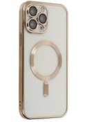 Resim cepbar Apple Iphone 14 Pro Max Lens Korumalı Kablosuz Şarj Özellikli Telefon Kılıfı 