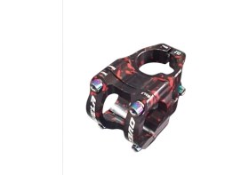 Resim Ovela Bisiklet Gidon Boğazı 31.8mm Siyah-Kırmızı Desenli 