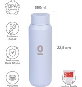 Resim Espressolab Mavi Mat Dokulu Paslanmaz Çelik Matara 550 ml Kapaklı No:101 