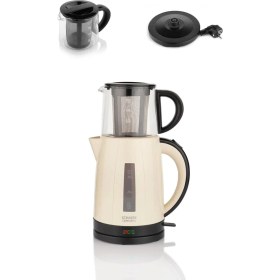 Resim Hediyeli Bej Elektrikli Çay ve Takı Kutusu, Şık ve Pratik Kullanım 