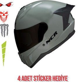 Resim NCR Rapid Siyah Camlı Kapalı Kask (Ece Belgeli) Uyumlu 