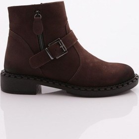 Resim Dgn 038 Kadin Üstü Kemer Bağlamali Bot 038-2495-R5641 Kahve Nubuk 